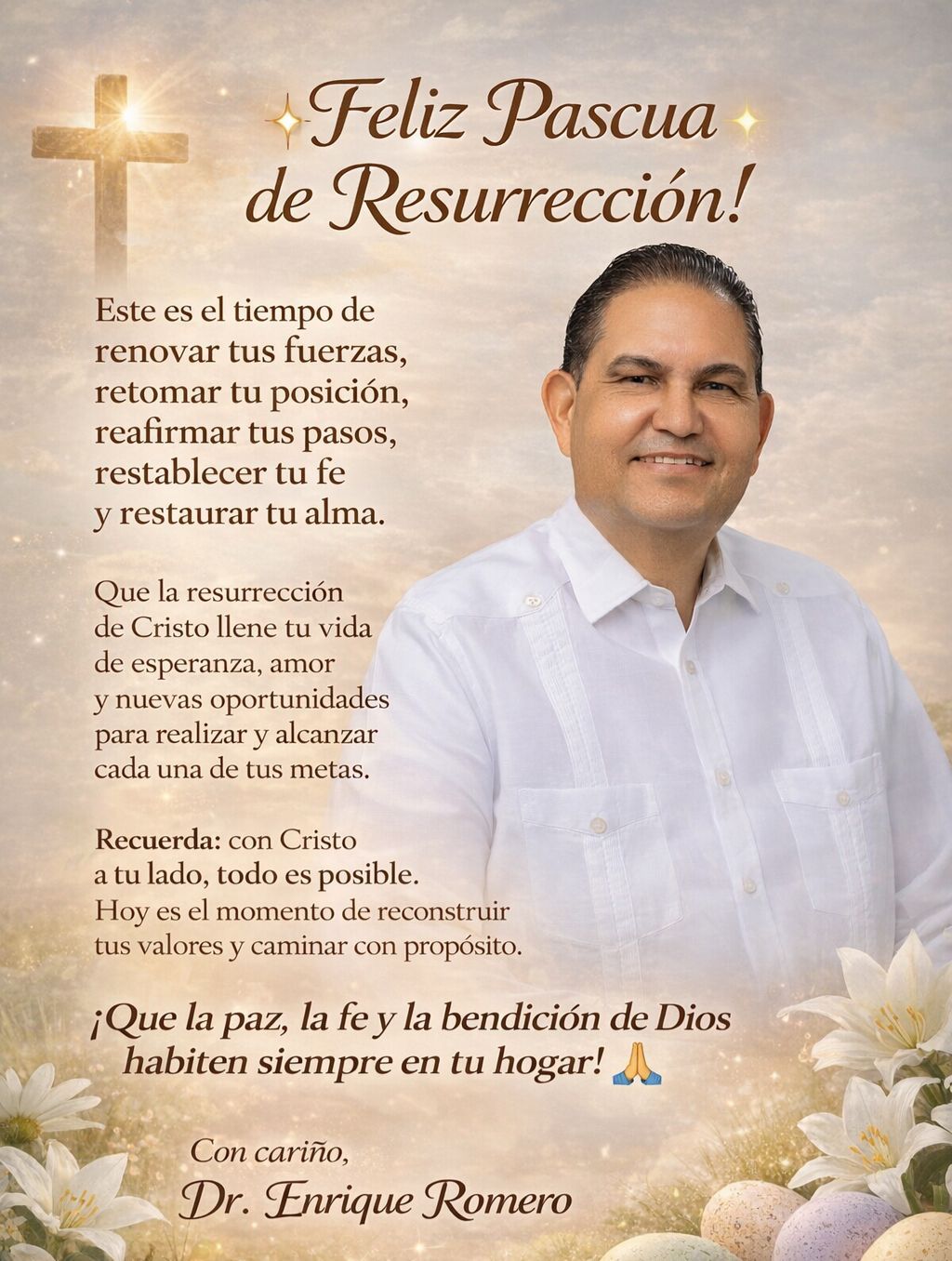 MENSAJE DEL ALCALDE DEL MUNICIPIO DE PUÑAL DR ENRIQUE ROMERO